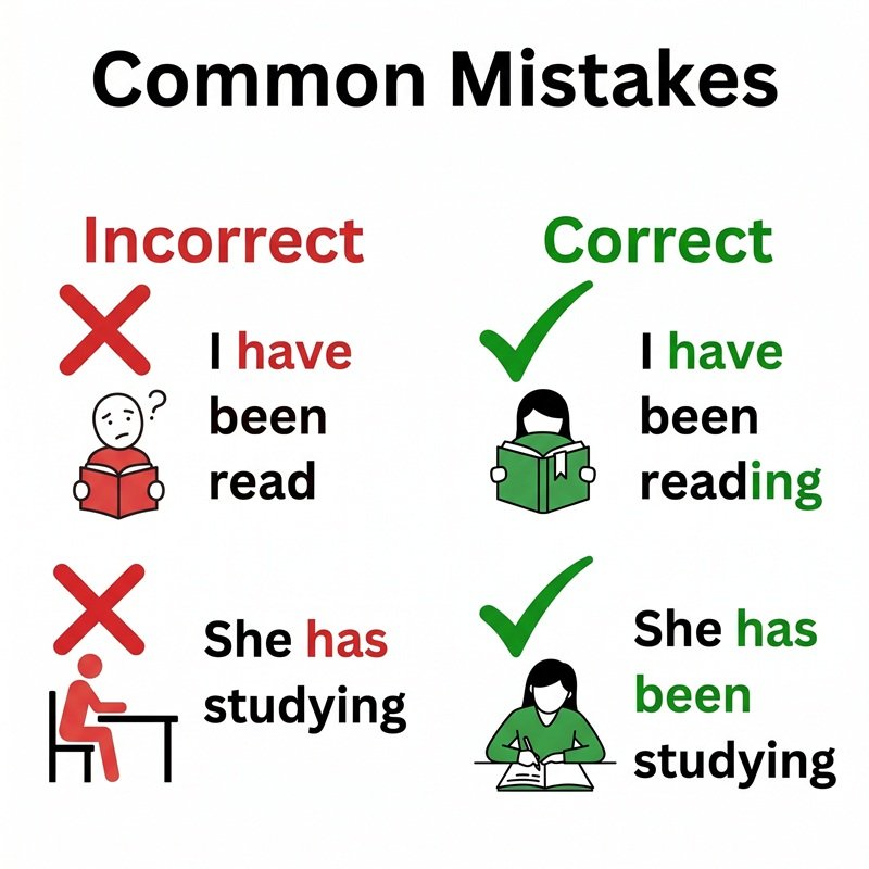 present perfect continuous tense structure