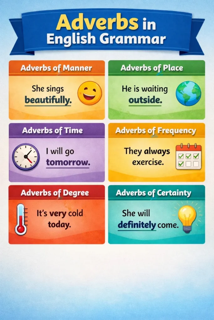 adverbs in English grammar examples