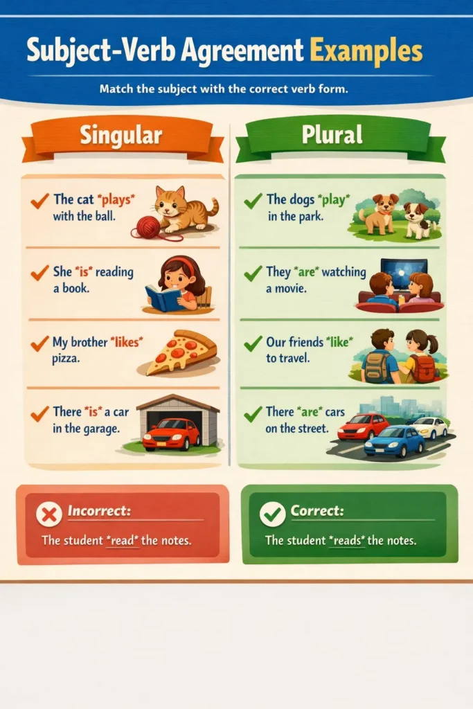 Subject-Verb Agreement Rules