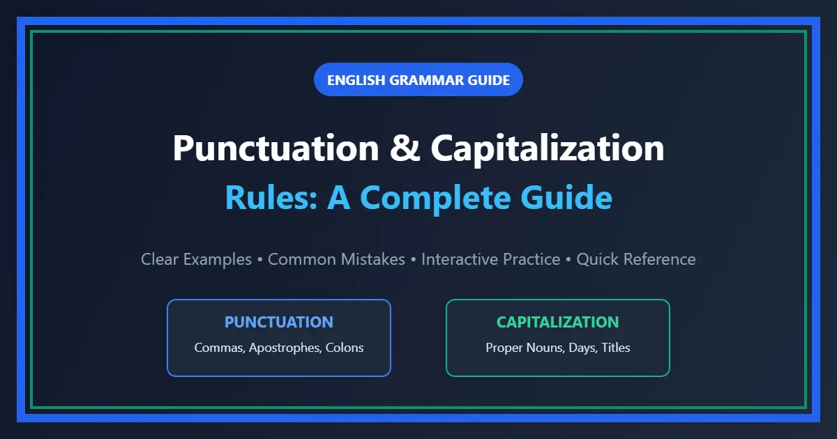 Punctuation and Capitalization Rules: A Complete Guide featured banner